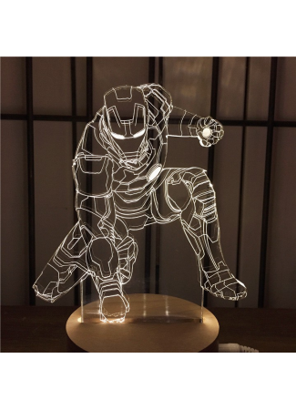 Iron-Man - Lampe 3D USB Marvel - Image