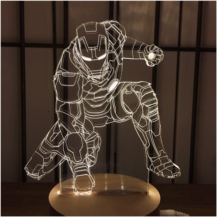 Iron-Man - Lampe 3D USB Marvel - Image