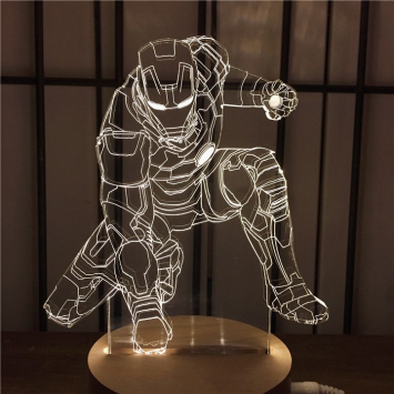Iron-Man - Lampe 3D USB Marvel - Image