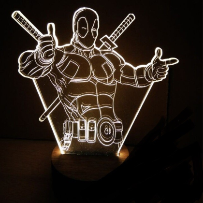 Deadpool - Lampe 3D USB Marvel - Image