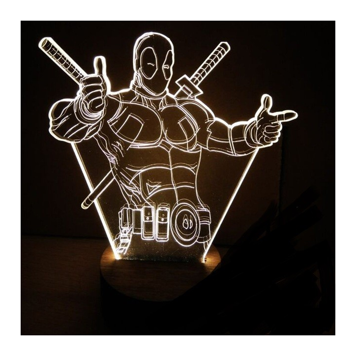 Deadpool - Lampe 3D USB Marvel - Image