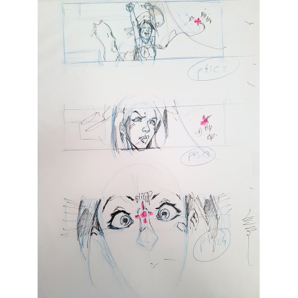 Rare Tessa crayonné & signé