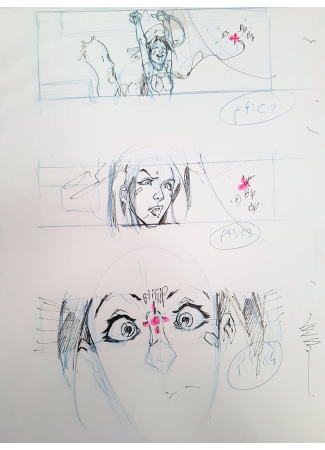 Rare Tessa crayonné & signé