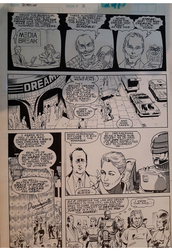 ROBOCOP Planche Originale -- Lee Sullivan N°3 page 9