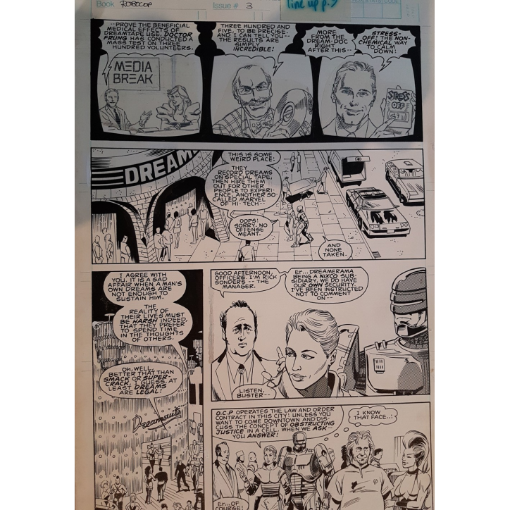 ROBOCOP Planche Originale -- Lee Sullivan N°3 page 9 - Image