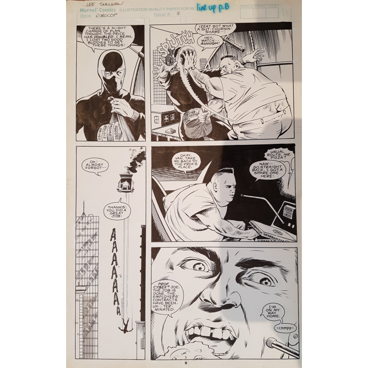 ROBOCOP Planche Originale -- Lee Sullivan N°3 page 8 - Image