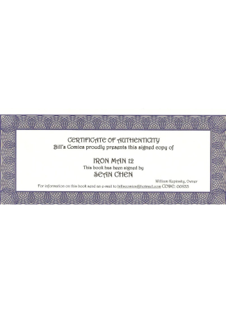 Iron-Man 12 -  signé par Sean Chen