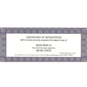 Iron-Man 12 -  signé par Sean Chen - Image