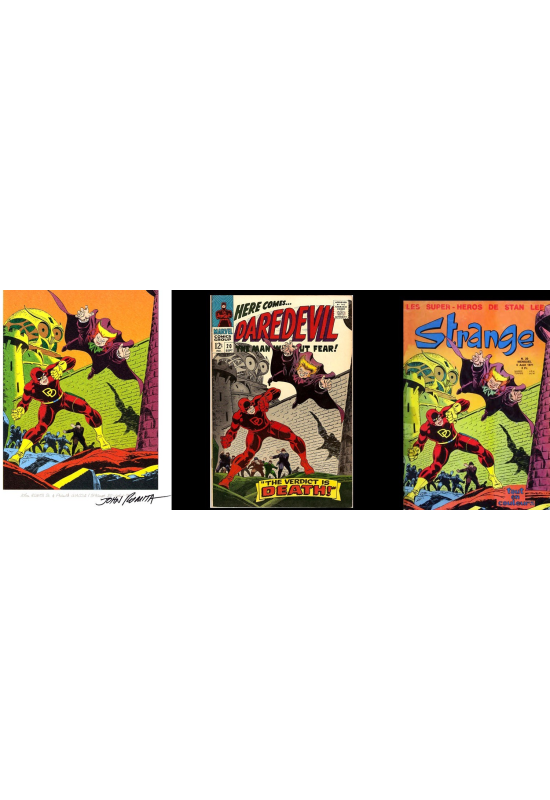 Strange 20 et sa Version US, poster signé John Romita Strange 20 et sa Version US, poster signé John Romita