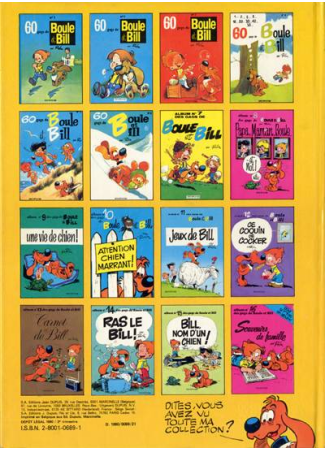 Boule et Bill 17 Tu te rappelles, Bill ? édition Originale 1980