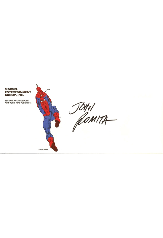 Enveloppe Marvel Signé par John Romita