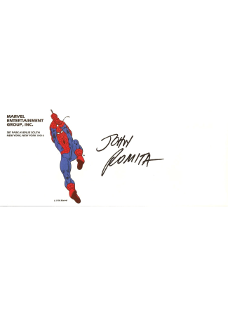 Enveloppe Marvel Signé par John Romita - Image