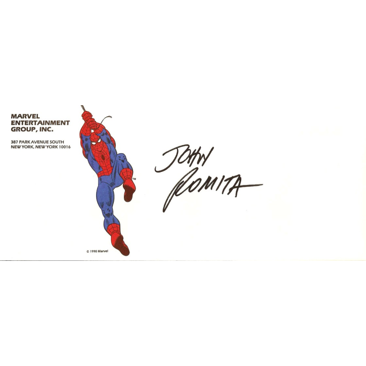 Enveloppe Marvel Signé par John Romita - Image
